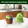 Simply Bio 3 Gallon Compostable Trash Bags Drawstring, Heavy Duty Extra Thick 1 Mil, 11.36 Liter, 50 Bags, Small Kitchen Food Scrap Waste Bag - 2 of 4