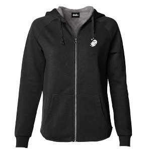 Dalix Heartly Ghost Embroidered Fleece Zip Hoodie Cold Fall Winter Women - 1 of 4
