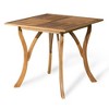 Maggift Patio End Tables Accent Side End Table for Outdoor and Indoor, Garden, Backyard Use, Special Design, Beige, 31.5"*31.5"*30" - 3 of 4