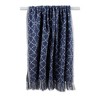 50"x60" Concentric Circles Throw Blanket Blue - Design Imports: Cotton, Hypoallergenic, Machine Washable - 2 of 4