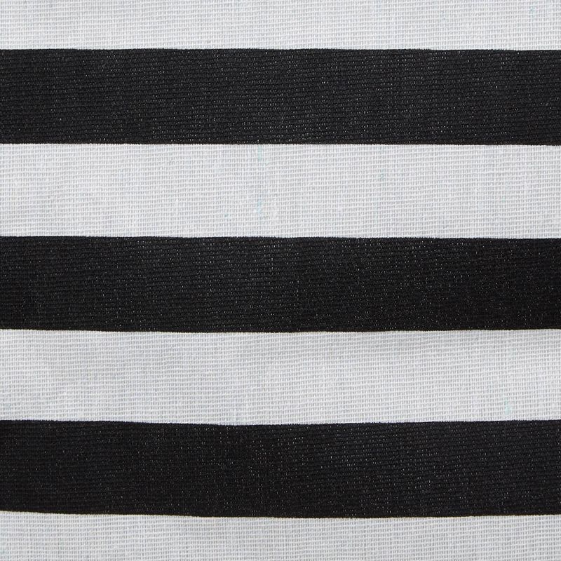 Design Imports Set of 2 Rectangle L 10.5 x 17.5 x 10 Pe Coated Cotton Poly Laundry Bins Stripe Black, 4 of 9