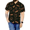 LA LEELA Mens Hawaiian Short Sleeve Button Down Shirt Men's Halloween Costumes Shirt Vacation Casual Summer Beach Shirts for Men Funny - 2 of 4