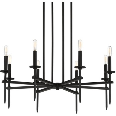 Possini Euro Design Possini Euro Tasman 31 1/2" Wide Black 8-Light Chandelier