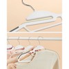 30/50-Pack Heavy Duty Plastic Hangers with S-Shaped Opening, 360° Swivel Hook Space Saving Closet Organizers - 3 of 4