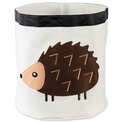 Hedgehog Themed Round Fabric Storage Bin