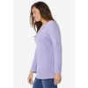 Woman Within Embroidered Thermal Henley Tee - 4 of 4