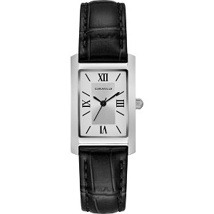 Caravelle designed by Bulova Ladies' Dress 3-Hand Quartz Watch, Rectangle Case, Roman Numeral - 1 of 4