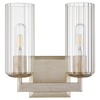 Quorum Lighting Merrick 2 - Light Vanity in  Aged Silver Leaf