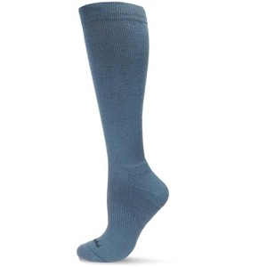 Memoi Unisex Solid Merino Cushion Sole Knee High Wool Blend 15-20mmHg Graduated Compression Socks - 1 of 4