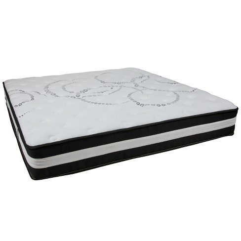 Flash Furniture CL FR231 12 Q GG Capri Comfortable Sleep Firm 12" Hybrid Pocket Spring Mattress, Extra Firm, Queen Mattress In A Box