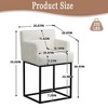 NicBex Set of 2 Bar Stools for Kitchen Island,Leather Counter Bar Stools with Metal Legs,Bar Chairs for Dining Rooms,Kitchens Islands - 3 of 4