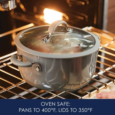 Gray 5-Quart Aluminum Nonstick Dutch Oven with Lid