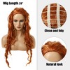 Unique Bargains Women's Curly Wigs 29" Brown with Wig Cap - 3 of 4