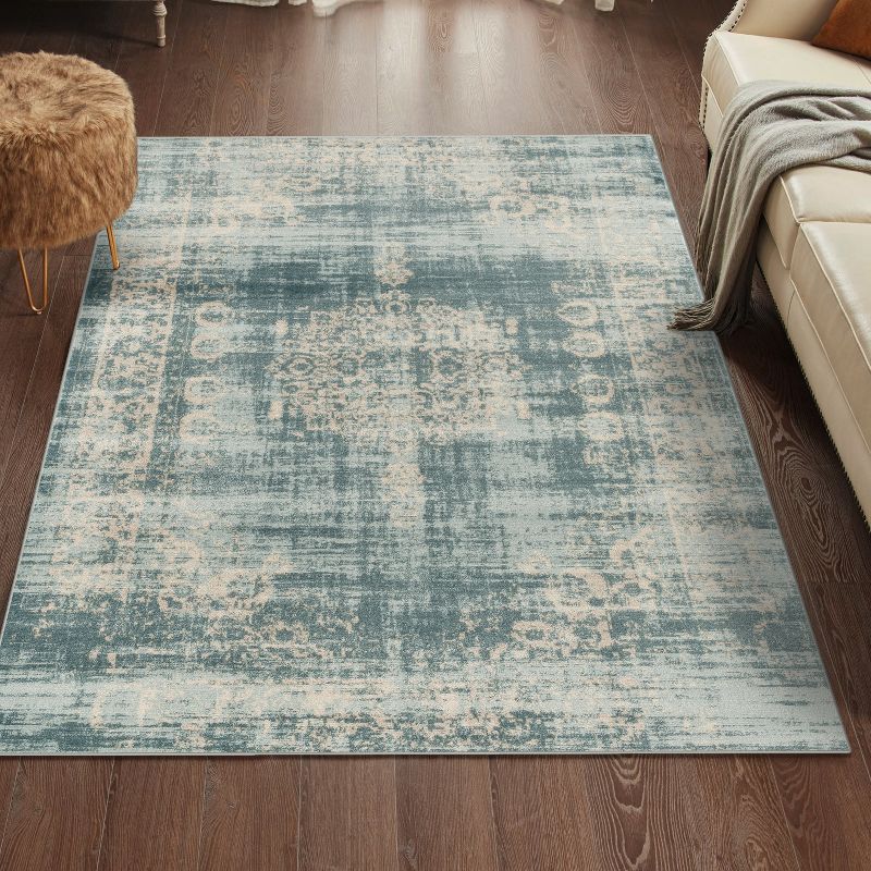 Luxe Weavers Floral Distressed Area Rug, Boho Chic Carpet, 3 of 8
