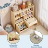 Toy Storage Organizer, Wood Open Bookcase with 2 Drawers, 5 Cubbies Toy Storage Cabinet, Floor Storage Chest for Playing Room, White Special Drawer - 3 of 4