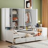 Twin Size Wooden Daybed with 3 Drawers and All-in-One Cabinet for Bedroom or Apartment - 2 of 4