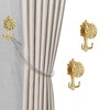 Unique Bargains Curtain Holdbacks Windmill Design Hooks Zinc Alloy 5.51"x2.56" 1Pair - 2 of 4