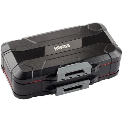 Rapala Large Heavy Duty Lure Box – Black Plastic Hard Case, RLBL