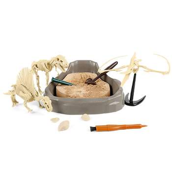 Science Can STEM Science Mesozoic Super Dinosaur Fossil Excavation, Experiment, and Dig Kit for Boys and Girls Ages 6 and Up, Includes 3 Fossils