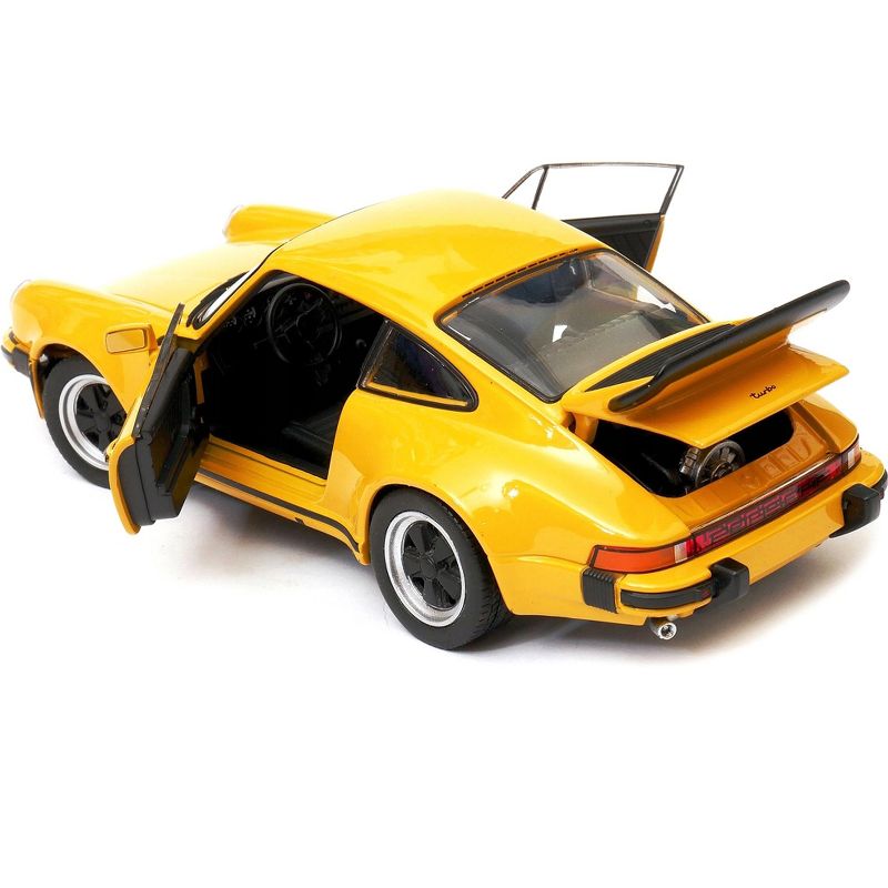 1974 Porsche 911 Turbo 3.0 Yellow 1/24 Diecast Model Car by Welly, 3 of 6