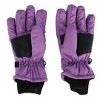 CTM Kids' Solid Color Winter Ski Glove with Wrist Strap by Wootie - 3 of 3