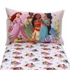 Disney Princesses Courage and Kindness Pink, Blue and White 2 Piece Toddler Sheet Set - Fitted Bottom Sheet and Reversible Pillowcase - 4 of 4