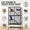 VEVOR 64.6" Rolling Metal Ferret Cage, Large 4-Tier Critter Nation Cage, Small Animal Cage with Ramps & Tray, Easy to Set up for Pet Rats, Hamster - 4 of 4