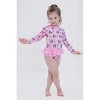 Disney Junior Baby Girls UPF 50+ One Piece Bathing Suit Newborn to Infant Sizes (6-9 Months - 7-8) - 2 of 4