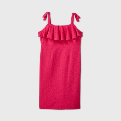 women's plus size seersucker dress