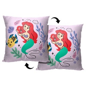 Disney Little Mermaid Doodle Ariel Throw Pillow 18x18 Inches - 1 of 3