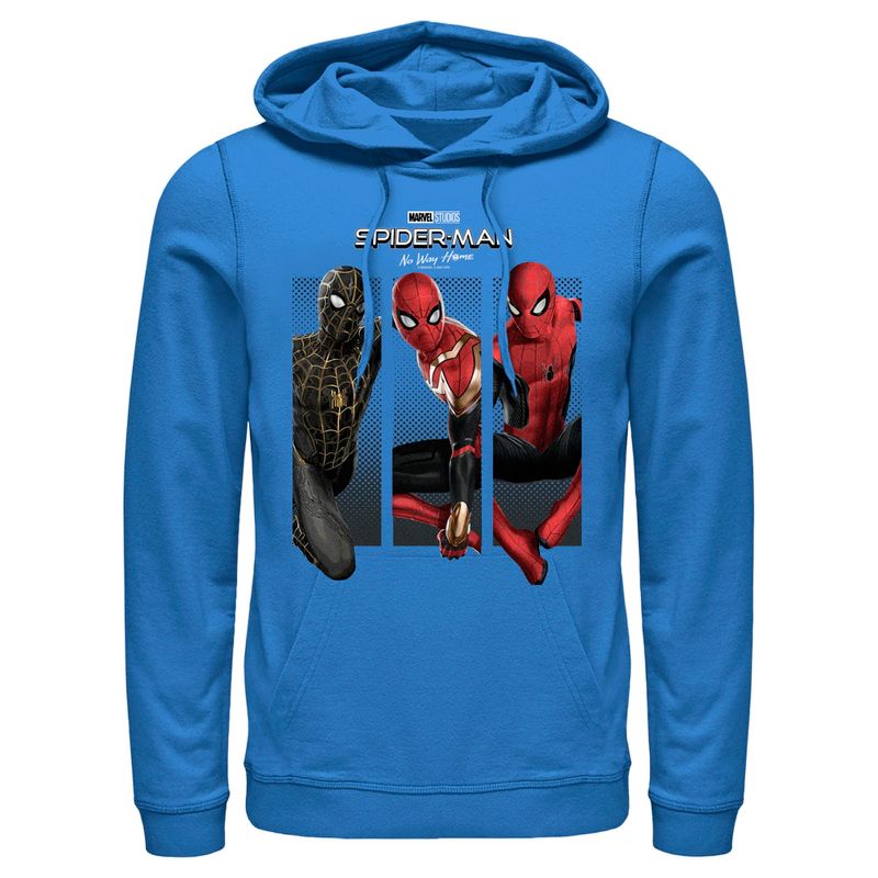 Men's Marvel Spider-Man: No Way Home Three Panels Suits Pull Over Hoodie, 1 of 5