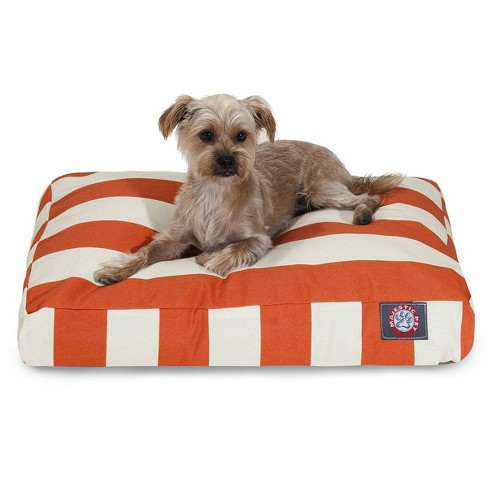 Majestic Pet Rectangle Dog Bed Burnt Orange Vertical Stripe Small S Target