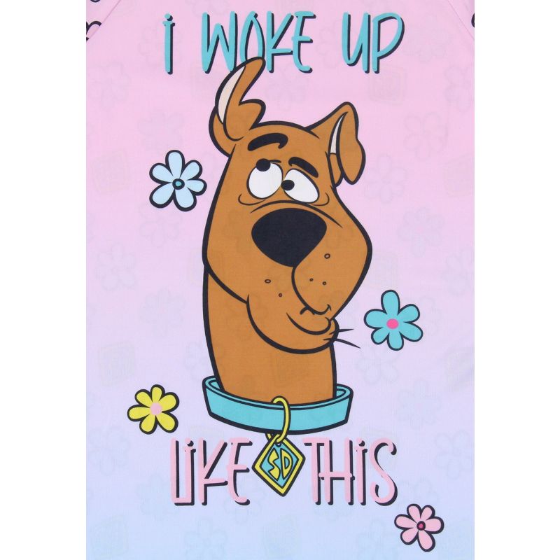 Scooby-Doo Girls' I Woke Up Like This Flower Sleep Pajama Dress Nightgown Purple, 3 of 6