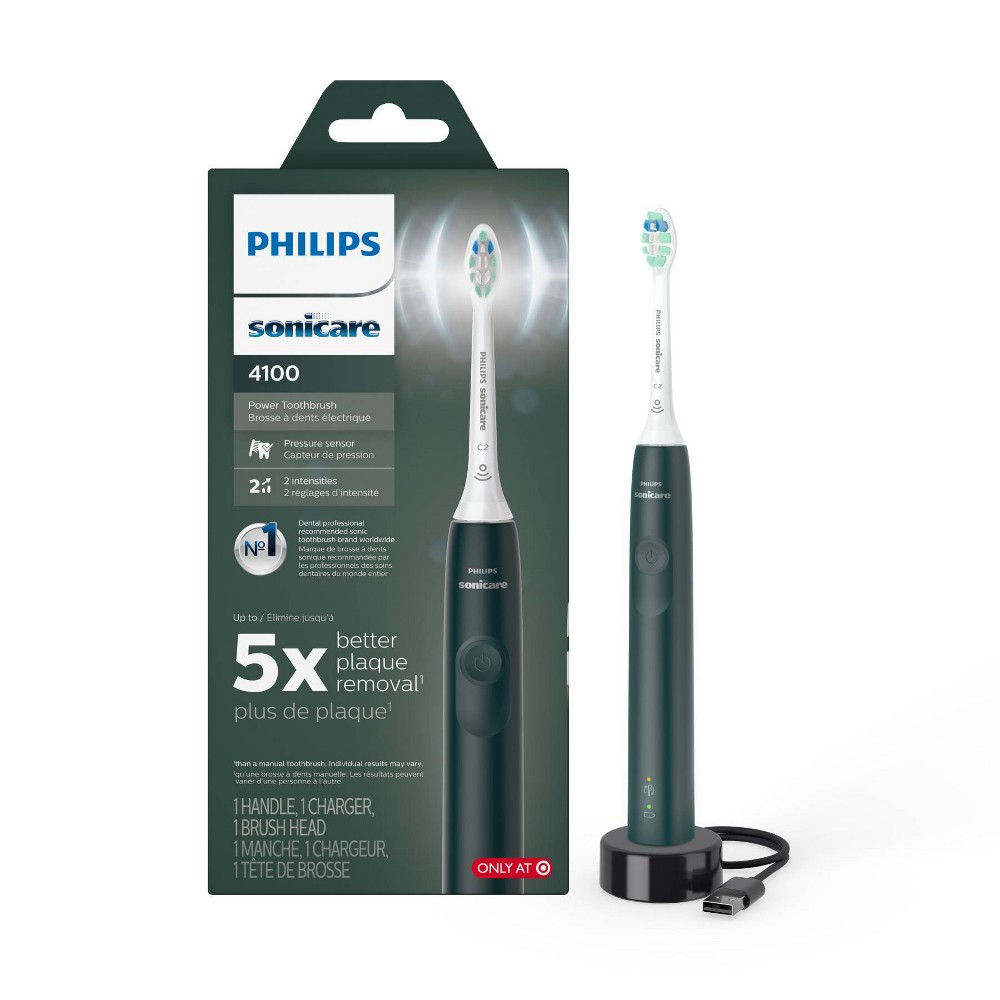 Philips Sonicare 4100 Plaque Control Rechargeable Electric Toothbrush - HX3681/28 - Forest Green -  83388527