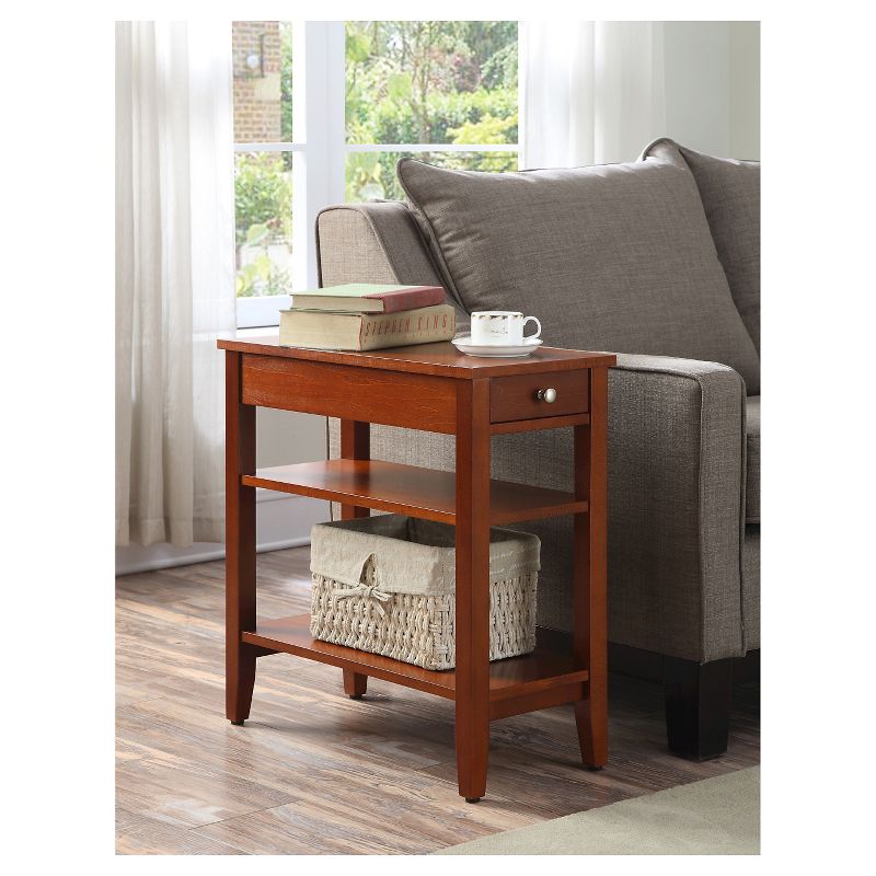 American Heritage 3 Tier End Table with Drawer - Breighton Home, 4 of 12