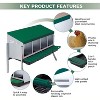 3/ 4 Hole Metal Chicken Nesting Box with Removable Roll-Out Tray Easy Egg Collection & Clean Galvanized Steel Laying Box, for Backyard Coop Orange - 4 of 4