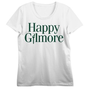 Happy Gilmore Logo Crew Neck Short Sleeve Women's White T-shirt - 1 of 3