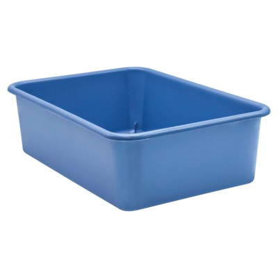 Teacher Created Resources Slate Blue Large Plastic Storage Bin (Pack of 6)