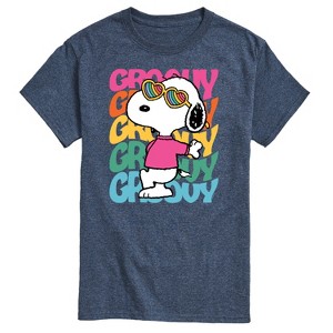Men's - Peanuts - Groovy Stacked Short Sleeve Graphic T-Shirt - 1 of 4