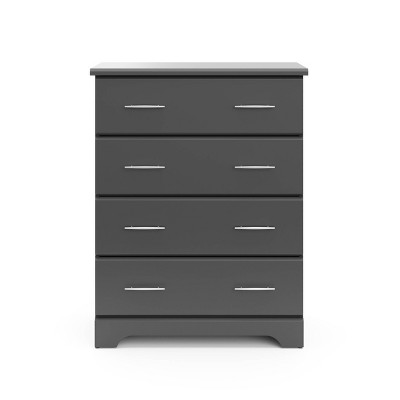 Gray GREENGUARD Certified 4-Drawer Nursery Dresser