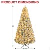 Vivatrees 6 Ft Prelit Artificial Christmas Tree, with Warm White Lights, Snow Flocked, Metal Stand, Hinged Branches, Xmas Tree for Decor, White - 3 of 4