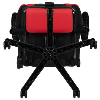X30 Ergonomic Red Leather Gaming Chair with Reclining Back and Footrest