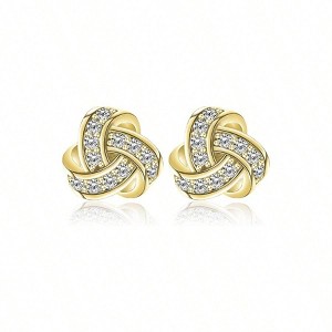 Stud Earrings , Hypoallergenic, Love Knot Design for Women Fashionable Temperament, Suitable for Women To Wear - 1 of 4