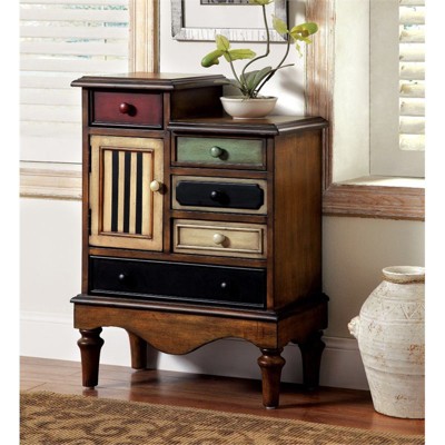 Niles Traditional Wood Accent Chest in Antique Walnut - Furniture of America