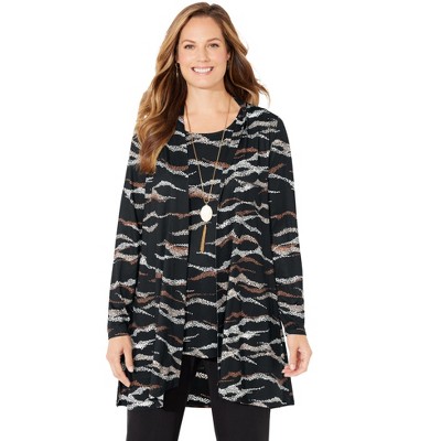 Catherines Women's Plus Size Anywear Swing Cardigan Jacket