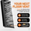 Home Intuition Contemporary Floor Vent Cover 4X14 Inch with Mesh Cover Trap Heat and Air Walkable Metal Floor Vent for HVAC Duct, Matte Black - 3 of 4