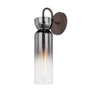 Troy Lighting Julian 1 - Light Wall Light in  Bronze Clear Ombre Smoke Plate Shade - 1 of 1