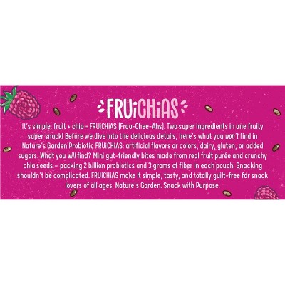 Nature's Garden Snacks Probiotic FruiChia Raspberry Fruit Snacks - 5.6oz/8ct