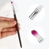 Unique Bargains Lip Makeup Brushes and Sets Brown 3 Pcs - 4 of 4