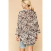 Slickblue Animal Print Button Down Shirt, Women's Blouse, Lapel Collar Style, Cream Mix, S - 4 of 4